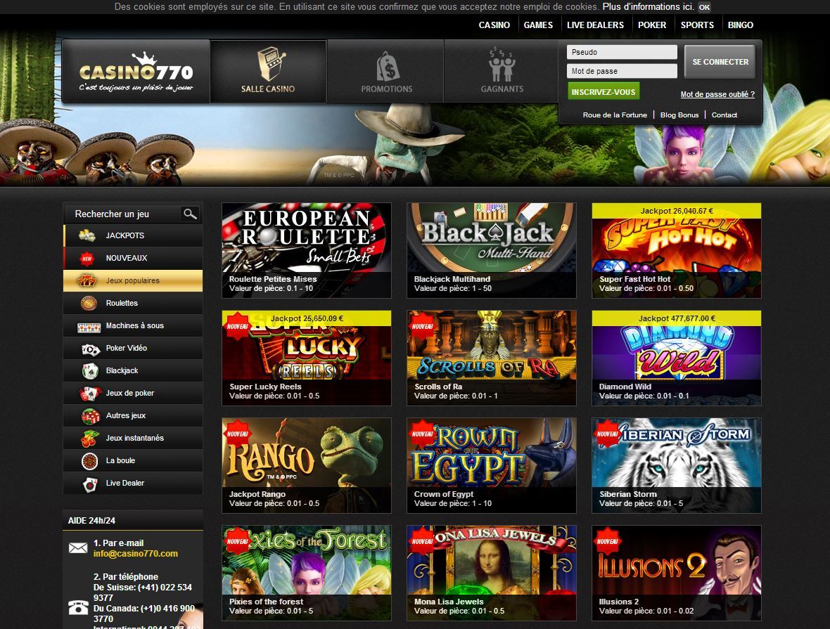 casino gratuit 770